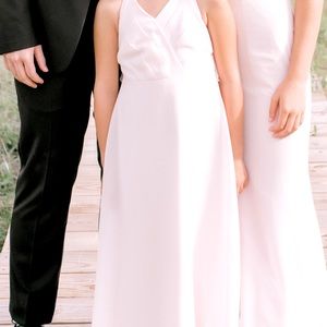 Azazie jr bridesmaids dress blushing pink